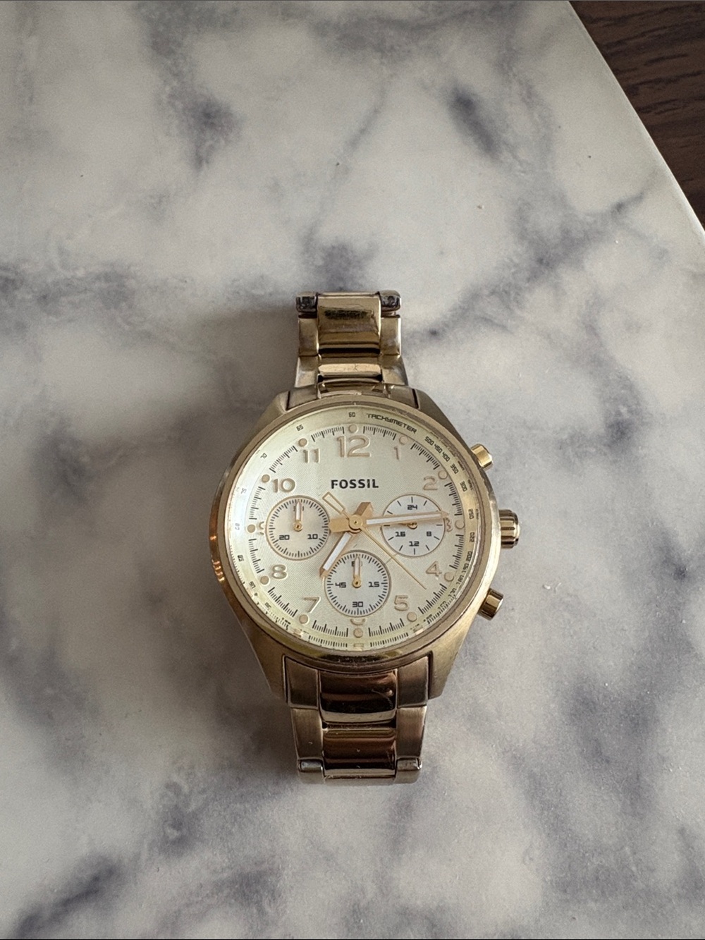 Fossil Gold Women's Chronograph Bracelet Watch